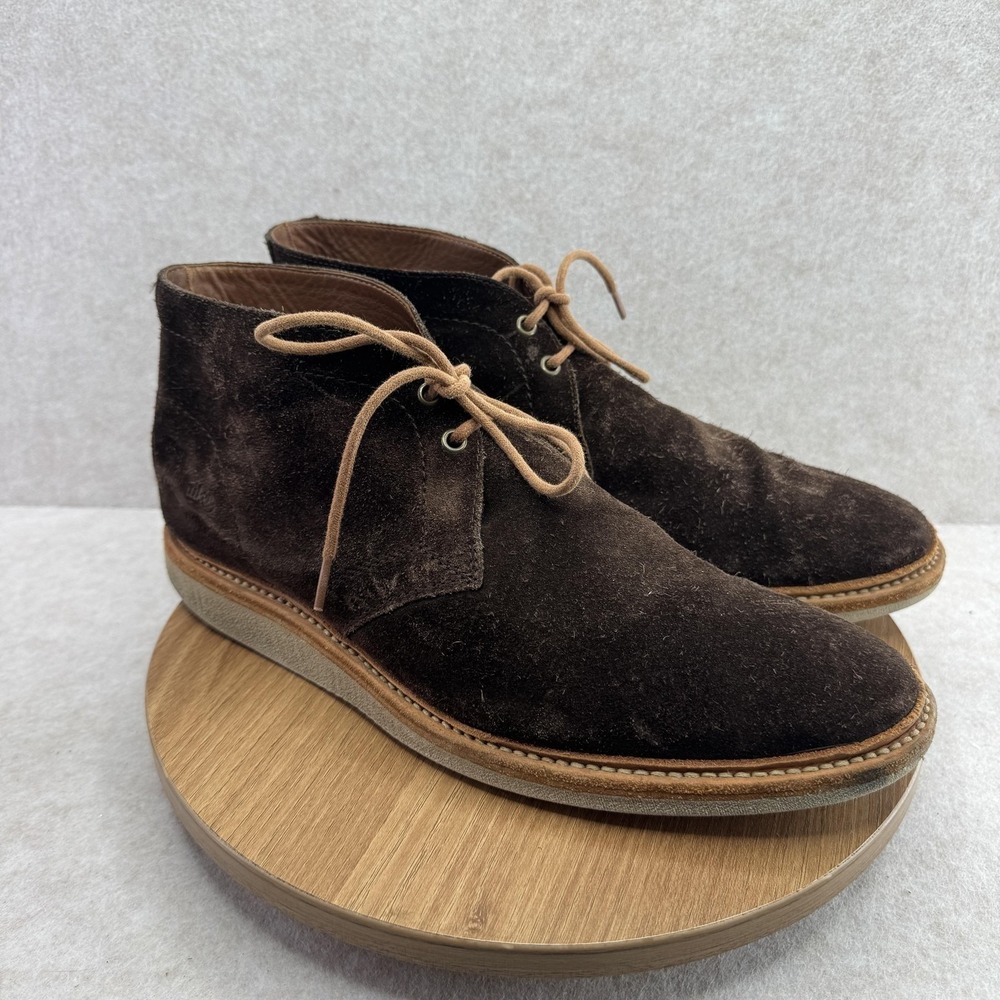 Milwaukee‎ Brown Suede Derby Shoes Boots 11 Leather Lined Lace Up Rubber Sole